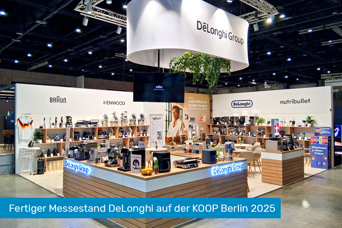 Fertiger Messestand DeLonghi